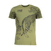 Cavalli Class Green Cotton T-Shirt -   -  Cavalli Class.